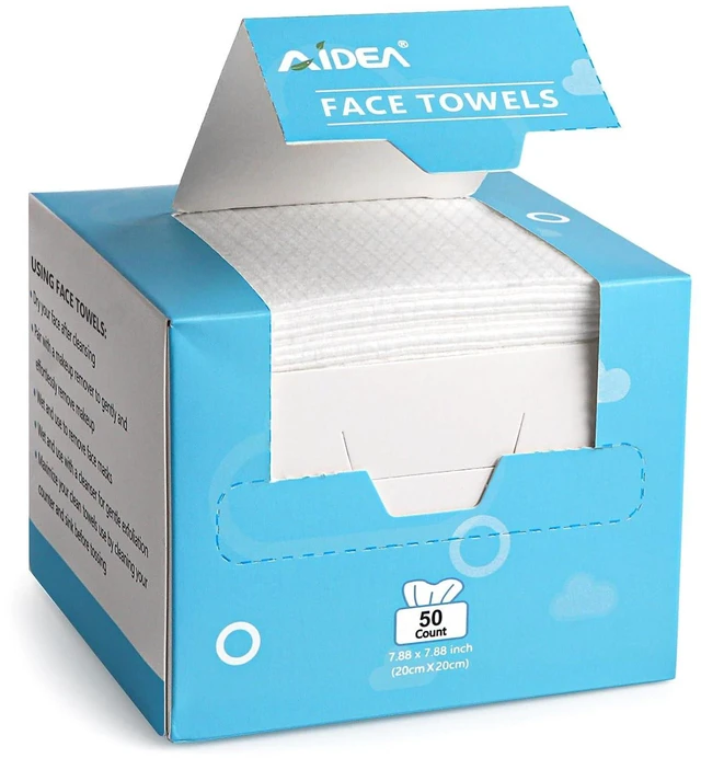 Main image of AIDEA Face Towels Disposable 50Ct for Sensitive Skin