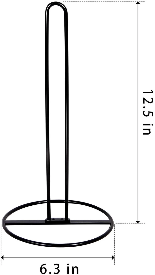 Alt view image 3 of 6 - OBODING Countertop Paper Towel Holder for Standard and Large Size Rolls, Black