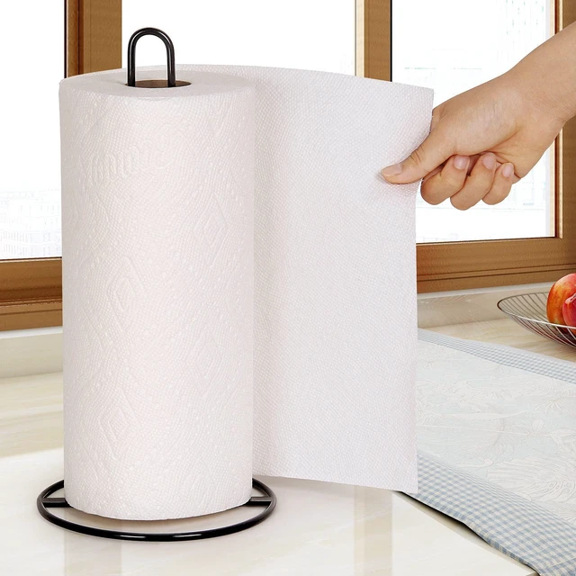 Alt view image 4 of 6 - OBODING Countertop Paper Towel Holder for Standard and Large Size Rolls, Black