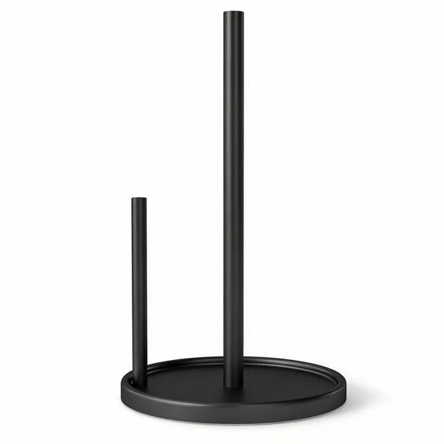 Main image of Jesginboo Paper Towel Holder Countertop, Black, with Weighted Base for Kitchen