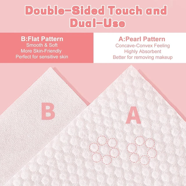 Alt view image 5 of 6 - 100 Count Disposable Face Towel, Ultra Soft & Thick Biodegradable Washcloths, Lint-Free Dry Wipes for Sensitive Skin, Makeup Remover