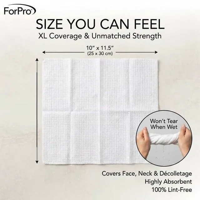 Alt view image 2 of 6 - ForPro Pure & Simple XL Facial Towels 10"x11.5" 50ct Vegan Cruelty-Free