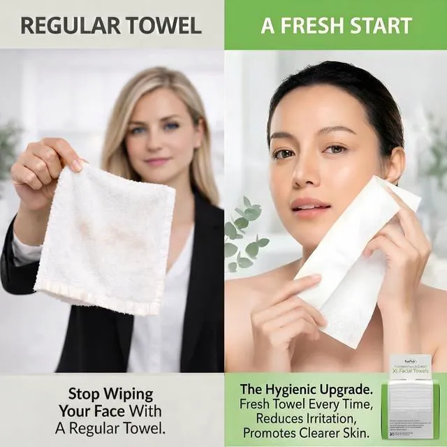 Alt view image 3 of 6 - ForPro Pure & Simple XL Facial Towels 10"x11.5" 50ct Vegan Cruelty-Free