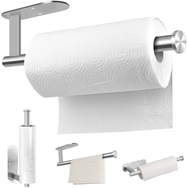 Main image of MGahyi Paper Towel Holder Under Cabinet Wall Mount, Silver