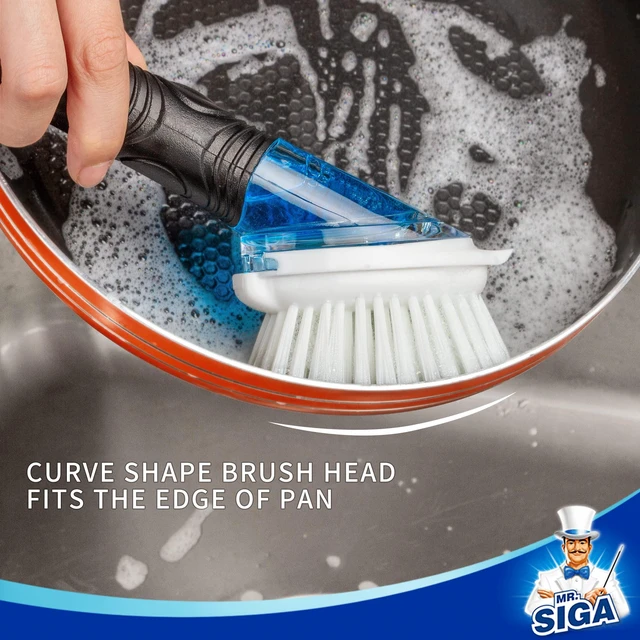 Alt view image 5 of 6 - MR.SIGA Soap Dispensing Dish Brush, Kitchen Brush for Pot Pan Sink Cleaning