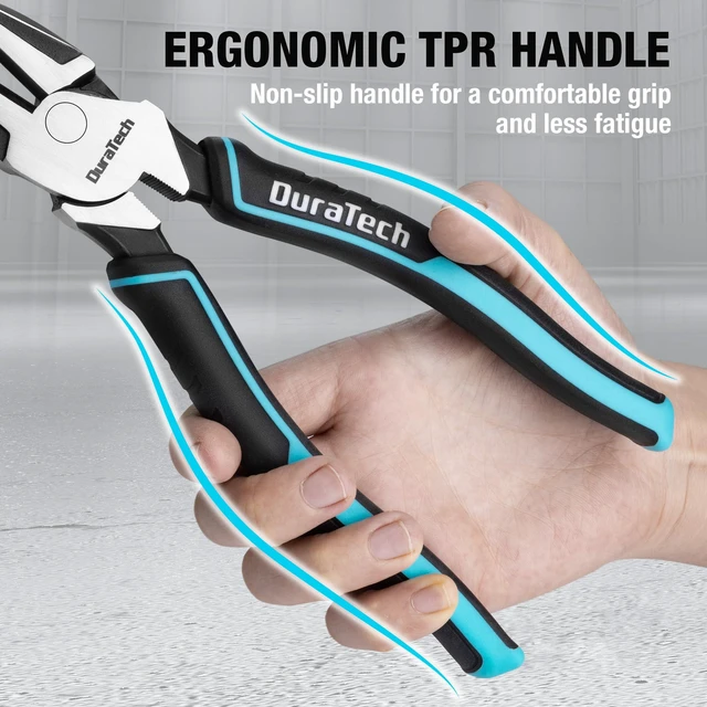 Alt view image 5 of 7 - Duratech 8" High Leverage Linesman Pliers with Side Cutter