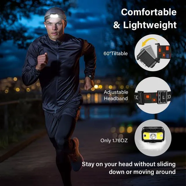 Alt view image 4 of 6 - MIOISY Rechargeable Ultra Bright LED Headlamp Flashlight 2 Pack