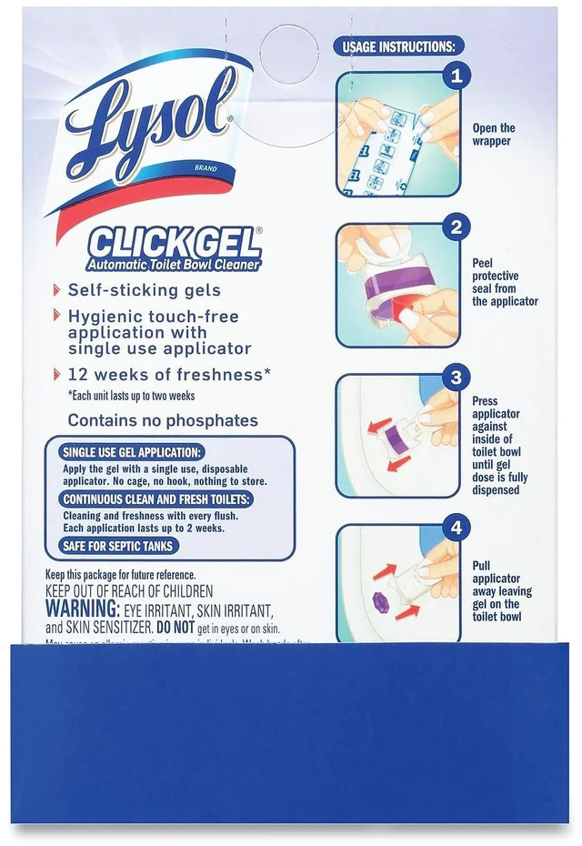 Alt view image 4 of 6 - Lysol Click Gel Automatic Toilet Bowl Cleaner, Lavender Scent, 6 Count (Pack of 1)