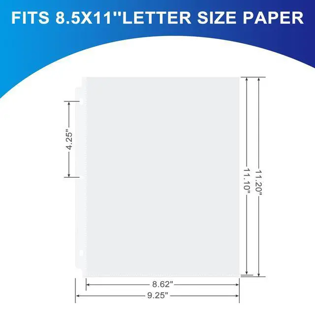 Alt view image 5 of 7 - 65 Pack Clear Sheet Protectors, 8.5 x 11 Inch