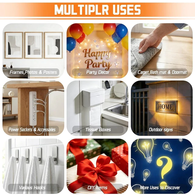 Alt view image 4 of 7 - Heavy Duty Double Sided Tape, 1.18 in x 10 ft