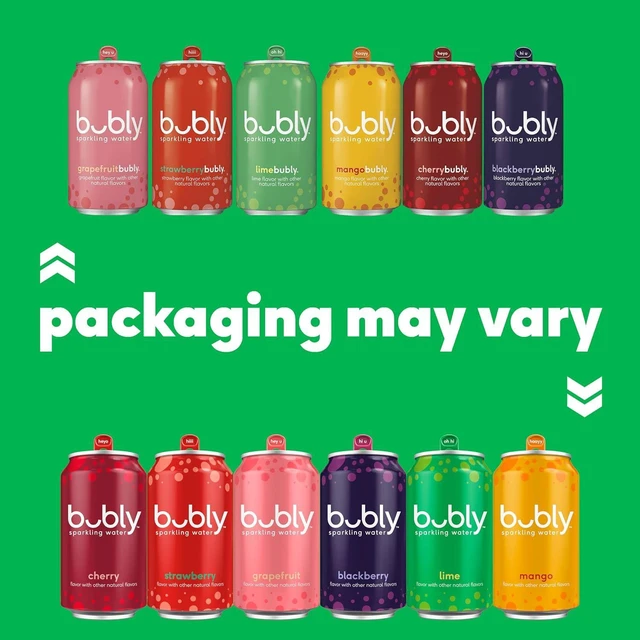 Alt view image 7 of 7 - Bubly Sparkling Water, 6 Flavor Variety Pack, 12Fl Oz Cans, 18-Pack