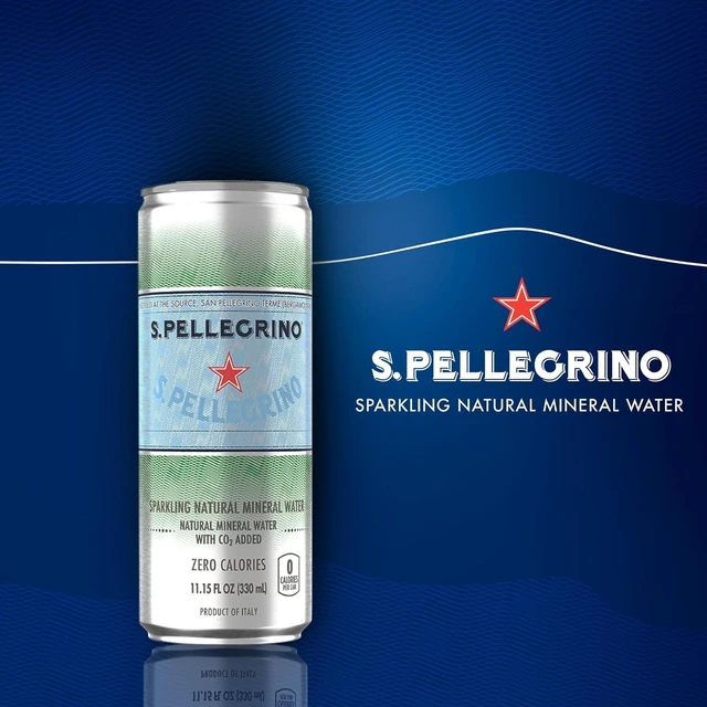 Alt view image 2 of 6 - S.Pellegrino Sparkling Natural Mineral Water Unflavored, 11.15 Fl Oz (Pack of 24)