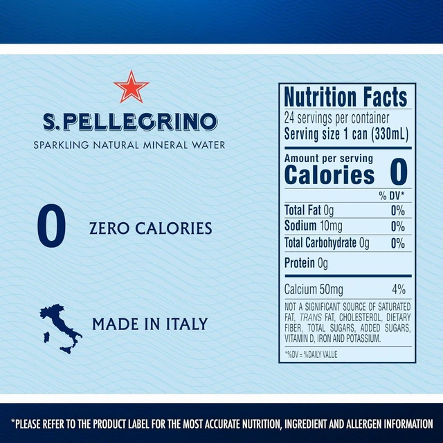 Alt view image 6 of 6 - S.Pellegrino Sparkling Natural Mineral Water Unflavored, 11.15 Fl Oz (Pack of 24)