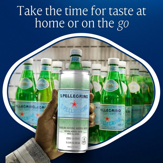 Alt view image 4 of 6 - S.Pellegrino Sparkling Natural Mineral Water Unflavored, 11.15 Fl Oz (Pack of 24)