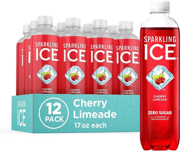 Main image of Sparkling Ice Cherry Limeade Sparkling Water Zero Sugar with Vitamins and Antioxidants Low Calorie Beverage 17 fl oz Bottles (Pack of 12)