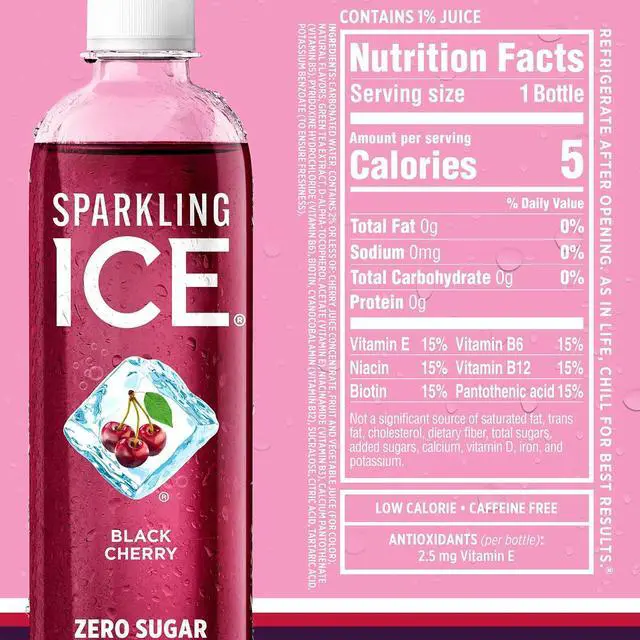 Alt view image 4 of 6 - Sparkling Ice Purple Variety Pack Zero Sugar Flavored Water with Vitamins and Antioxidants, 17fl oz,12Count (Black Raspberry,Cherry Limeade,Orange Mango,Kiwi Strawberry)