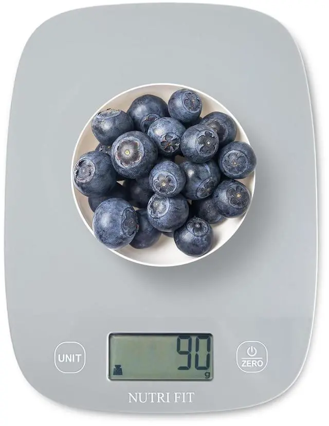 Main image of NUTRI FIT 11lb Digital Food Scale, Grams & Ounces, Grey
