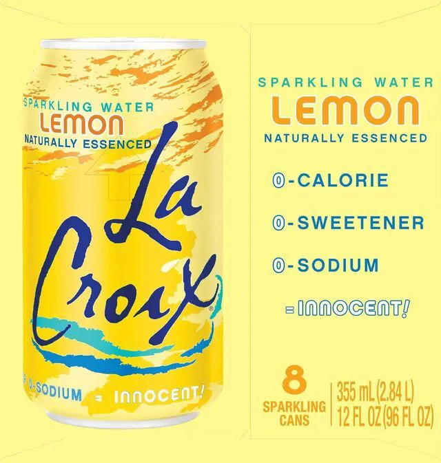 Alt view image 3 of 6 - La Croix Sparkling Water, Lemon, 12 Fl Oz, 8-Pack