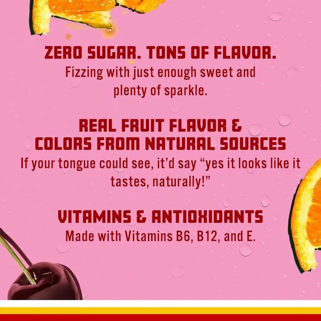 Alt view image 5 of 5 - Sparkling Ice Fruit Punch Sparkling Water Zero Sugar, 7.5 fl oz Mini Cans (Pack of 10) with Antioxidants and Vitamins
