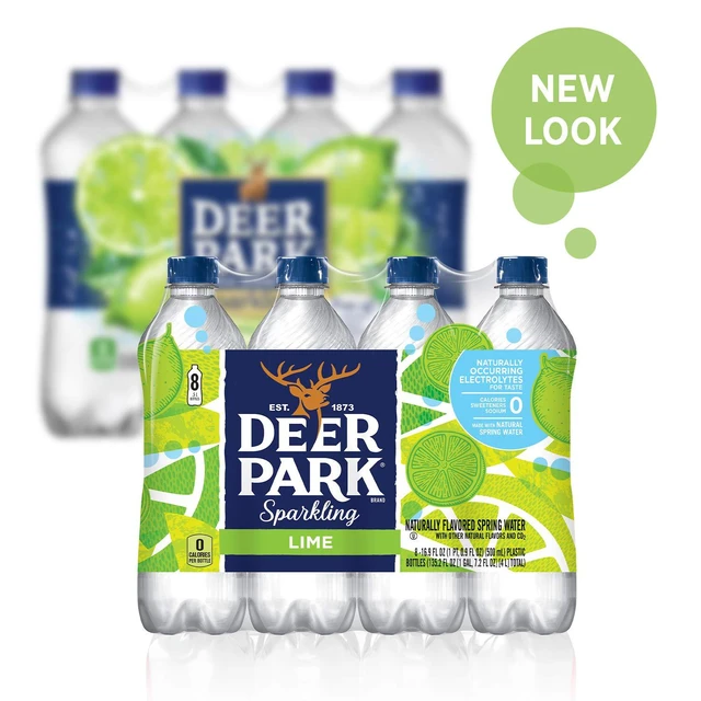Alt view image 2 of 4 - 9fl oz Deer Park Sparkling Water Zesty Lime (Pack of 8)