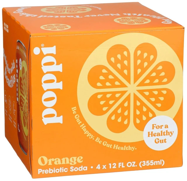Main image of Poppi Orange Prebiotic Soda 4 Pack