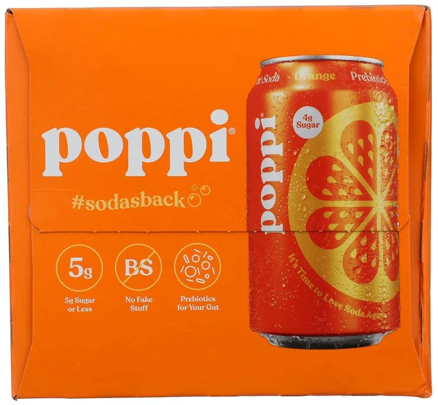 Alt view image 2 of 5 - Poppi Orange Prebiotic Soda 4 Pack