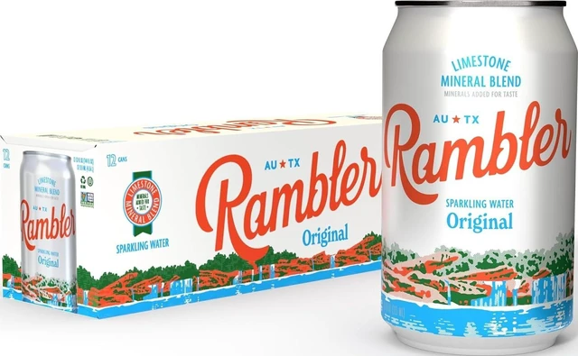 Main image of AUTX RAMBLER Original Sparkling Water, 12Ounce, Pack of 12