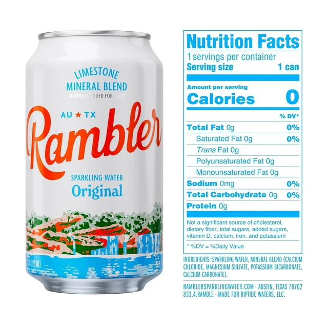 Alt view image 4 of 5 - AUTX RAMBLER Original Sparkling Water, 12Ounce, Pack of 12