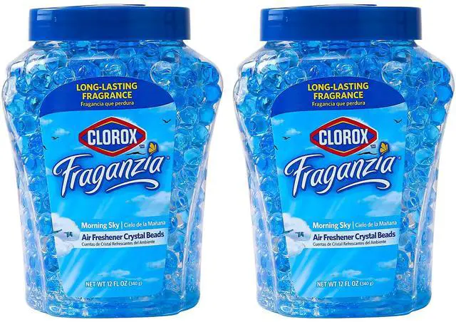 Main image of Clorox Fraganzia Air Freshener Twin Pack Beads, Morning Sky Scent, 24 Fl Oz