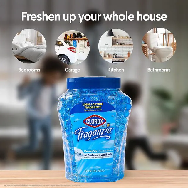 Alt view image 5 of 5 - Clorox Fraganzia Air Freshener Twin Pack Beads, Morning Sky Scent, 24 Fl Oz