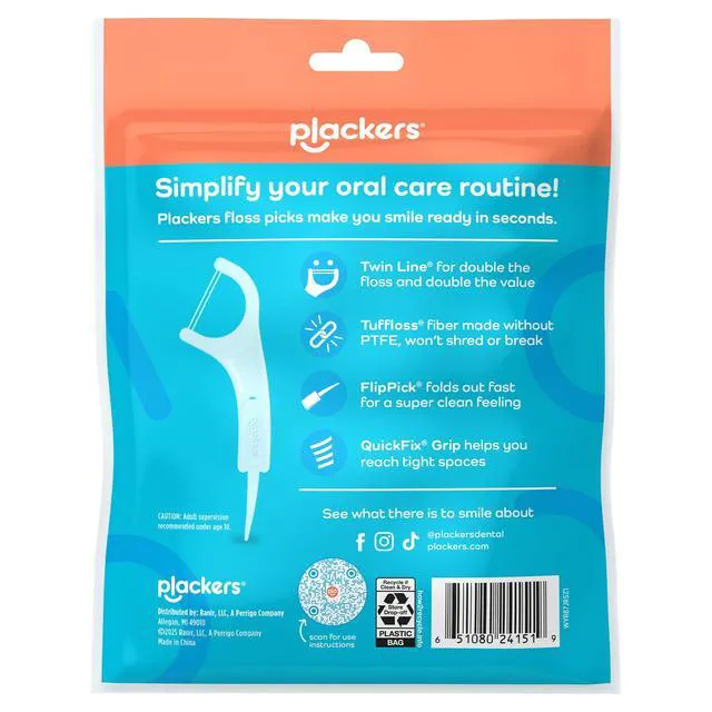 Alt view image 2 of 6 - Plackers Twin Line Floss Picks, Intense Mint, 300 Count