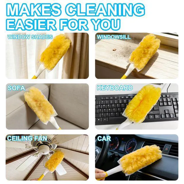 Alt view image 6 of 6 - 20 Pack Heavy Duty Duster Refills for Swiffer, Multi-Surface 360 Disposable Dusters for Cleaning Dusting Electronics Furniture Blind Ceiling Fan (Handle Not Included)