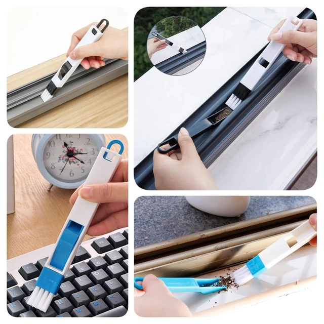 Alt view image 6 of 7 - 15Pcs Crevice Cleaning Brush Set, Hard Bristle Scrub Brushes for Deep Cleaning Gap, Window Groove, Sliding Door Sill, Tile Lines, Shutter Corner, Sink, Teapot, Bottle