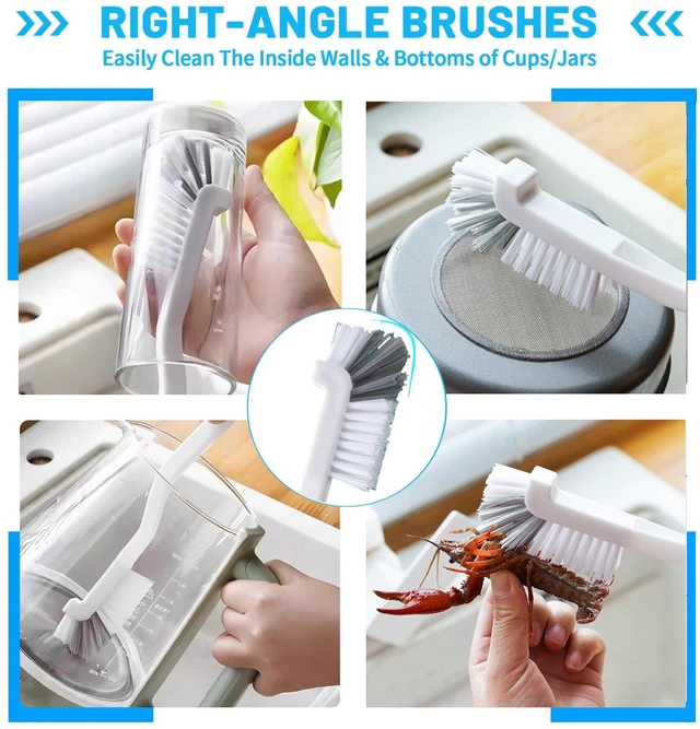 Alt view image 3 of 7 - 15Pcs Crevice Cleaning Brush Set, Hard Bristle Scrub Brushes for Deep Cleaning Gap, Window Groove, Sliding Door Sill, Tile Lines, Shutter Corner, Sink, Teapot, Bottle