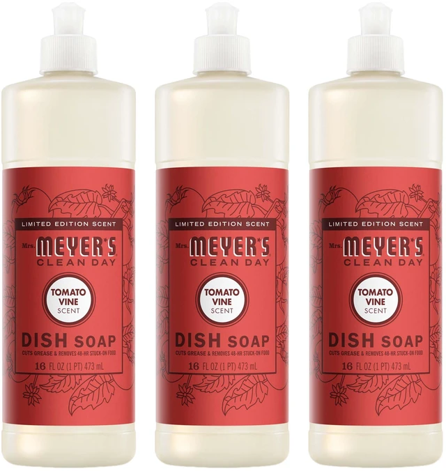 Main image of Mrs. Meyer's Clean Day Liquid Dish Soap, Tomato Vine, 16 fl oz, 3 Pack