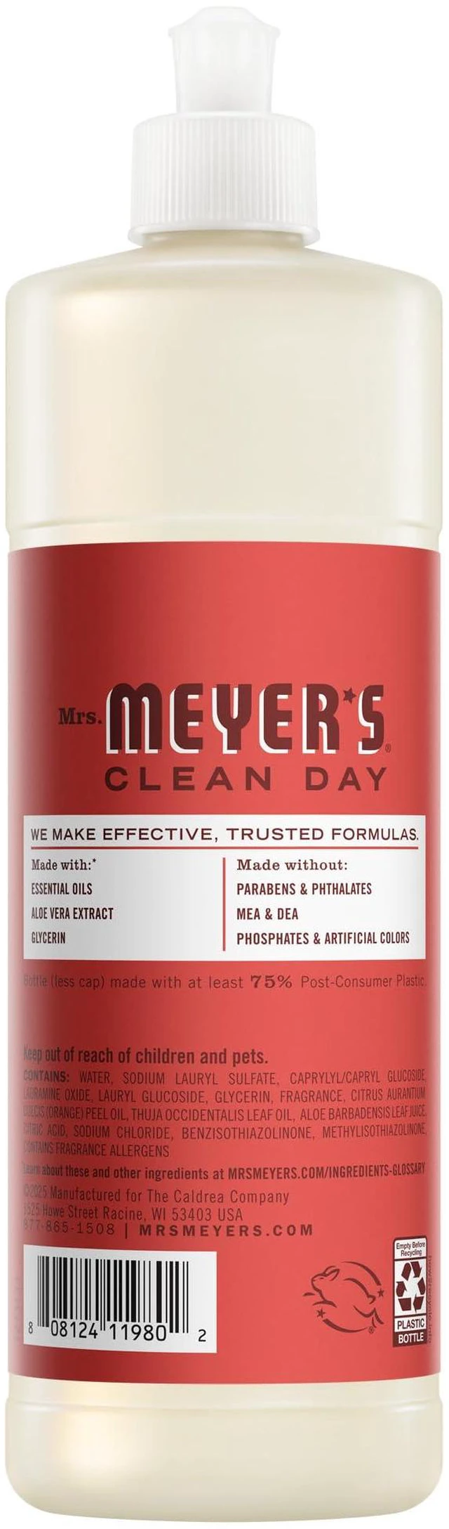 Alt view image 2 of 7 - Mrs. Meyer's Clean Day Liquid Dish Soap, Tomato Vine, 16 fl oz, 3 Pack