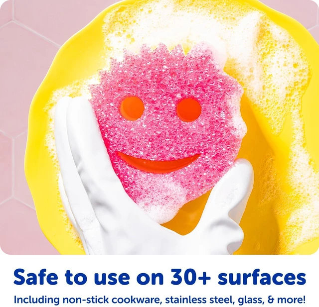 Alt view image 3 of 6 - Scrub Mommy Kitchen Sponges - Dual-Sided Non-Scratch Dish Sponges for Multi-Surface Cleaning, 3 Count