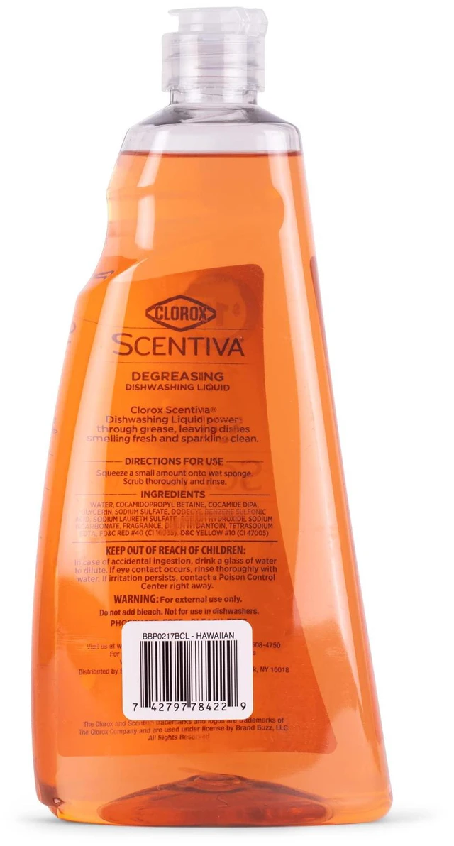 Alt view image 2 of 3 - Clorox Scentiva Liquid Dish Soap, Hawaiian Sunshine Scent, 26 Fl Oz