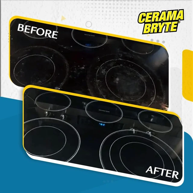 Alt view image 5 of 6 - Cerama Bryte Daily Cooktop Cleaner 16oz & 2 Cleaning Pads Kit