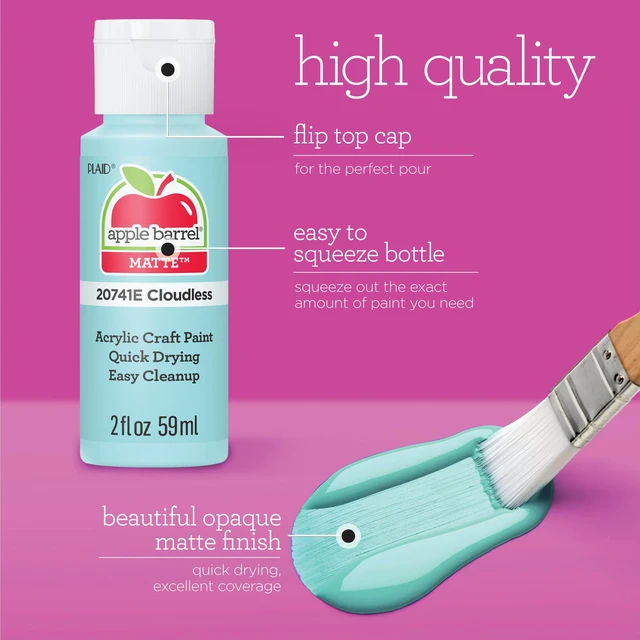 Alt view image 6 of 6 - Apple Barrel Seaside Marina Acrylic Craft Paint, Matte Finish, 2 fl oz, Set of 12
