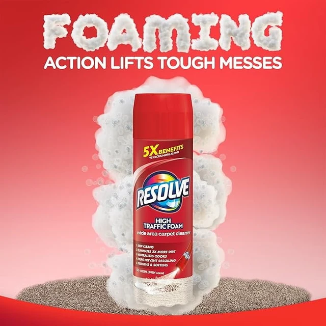 Alt view image 2 of 6 - Resolve High Traffic Carpet Stain Cleaner & Odor Remover Foam, 22oz