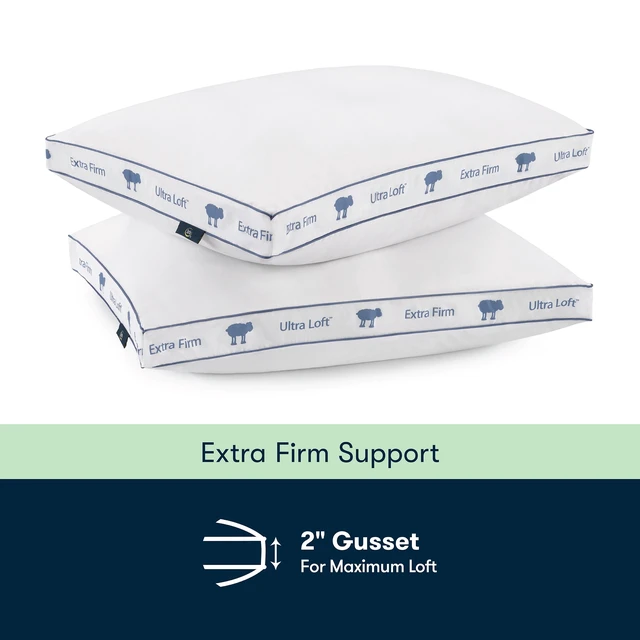 Alt view image 3 of 6 - Sertapedic Ultra Loft Standard/Queen Bed Pillow, Extra Firm Support