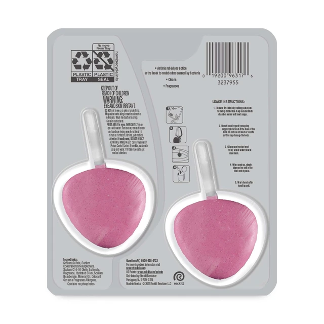Alt view image 3 of 5 - Lysol Automatic Toilet Bowl Cleaner Brand New Day, Mango & Hibiscus, 2 Count