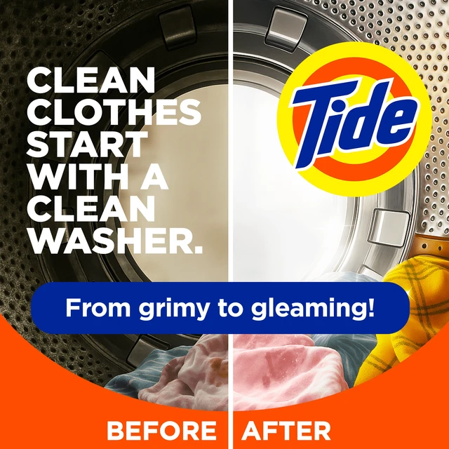 Alt view image 5 of 6 - Tide Washing Machine Cleaner with Oxi Powder, Odor Eliminator and Washer Residue Remover, 5 Count