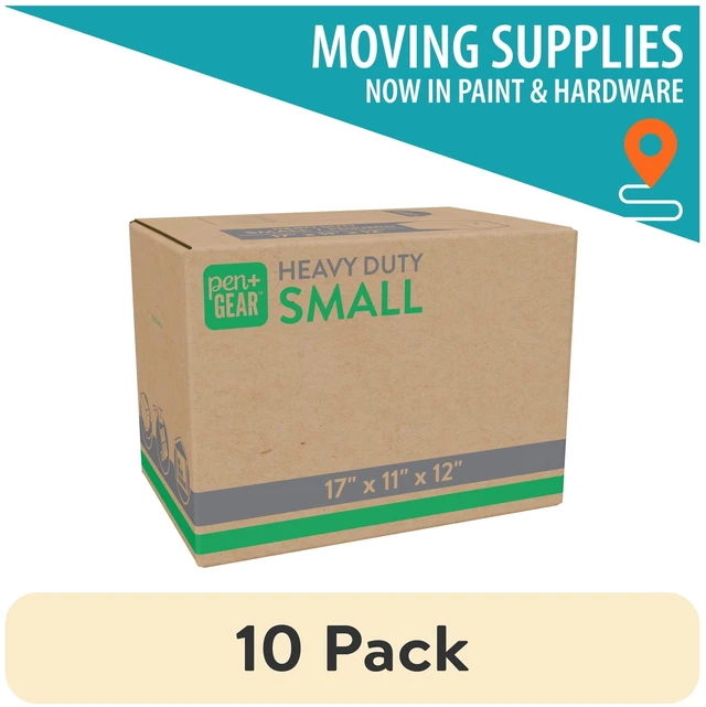 Main image of Pen+Gear Small Heavy Duty Kraft Moving Box, 10-Pack, 17L x 11W x 12H