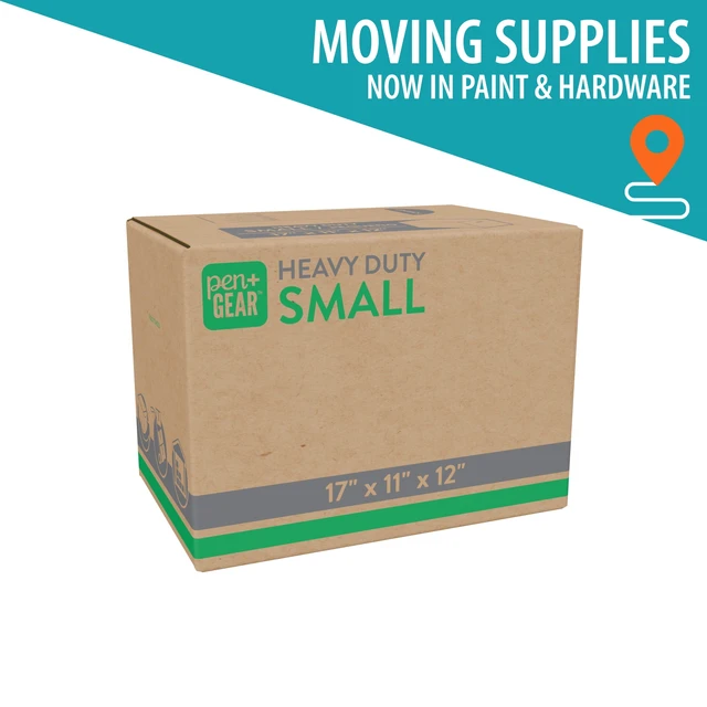 Alt view image 2 of 6 - Pen+Gear Small Heavy Duty Kraft Moving Box, 10-Pack, 17L x 11W x 12H