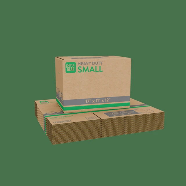 Alt view image 6 of 6 - Pen+Gear Small Heavy Duty Kraft Moving Box, 10-Pack, 17L x 11W x 12H