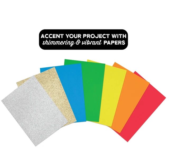 Alt view image 5 of 6 - ArtSkills 36" x 48" White Tri-Fold Display Board Kit with Header, Stickers and Paper for School and Office Projects