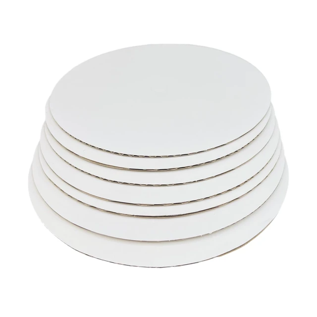 Alt view image 6 of 6 - Way To Celebrate Round Paper Cake Boards, 12in, White, 7 Count