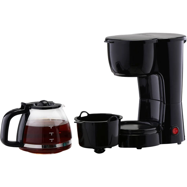 Alt view image 3 of 5 - Mainstays 5 Cup Drip Coffee Maker, Black